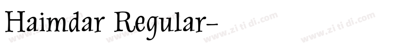 Haimdar Regular字体转换
